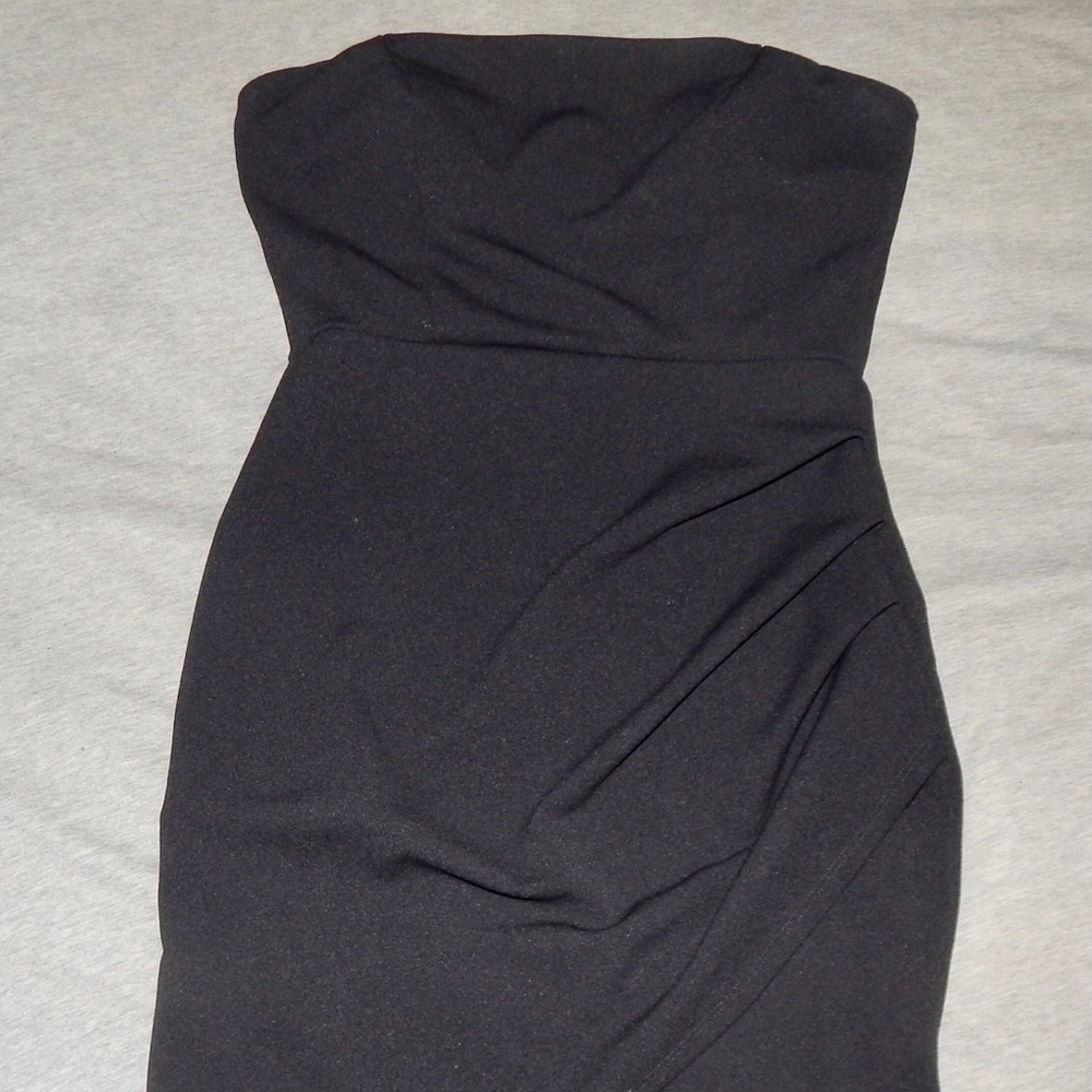 Black Strapless Mini Dress
